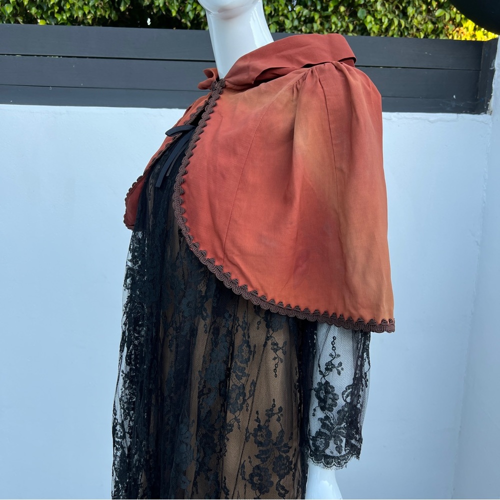 VTG Movie Costume Burnt Orange Hooded Capulet - Picture 14 of 16